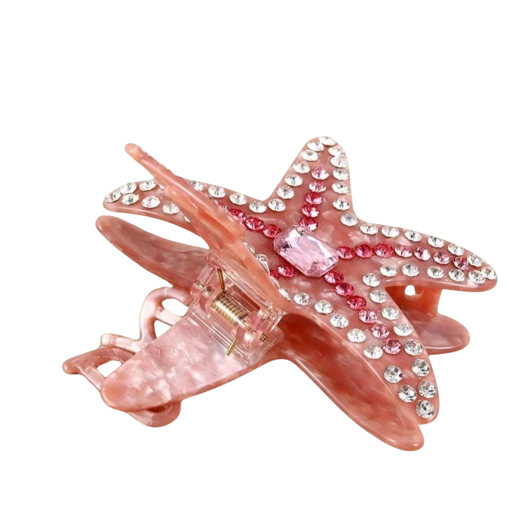 1 piece dazzled starfish hair claw clip