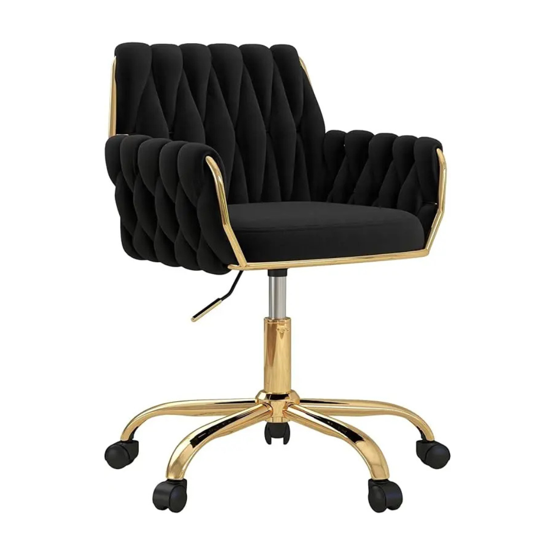 Velvet Home Office Chair golden base