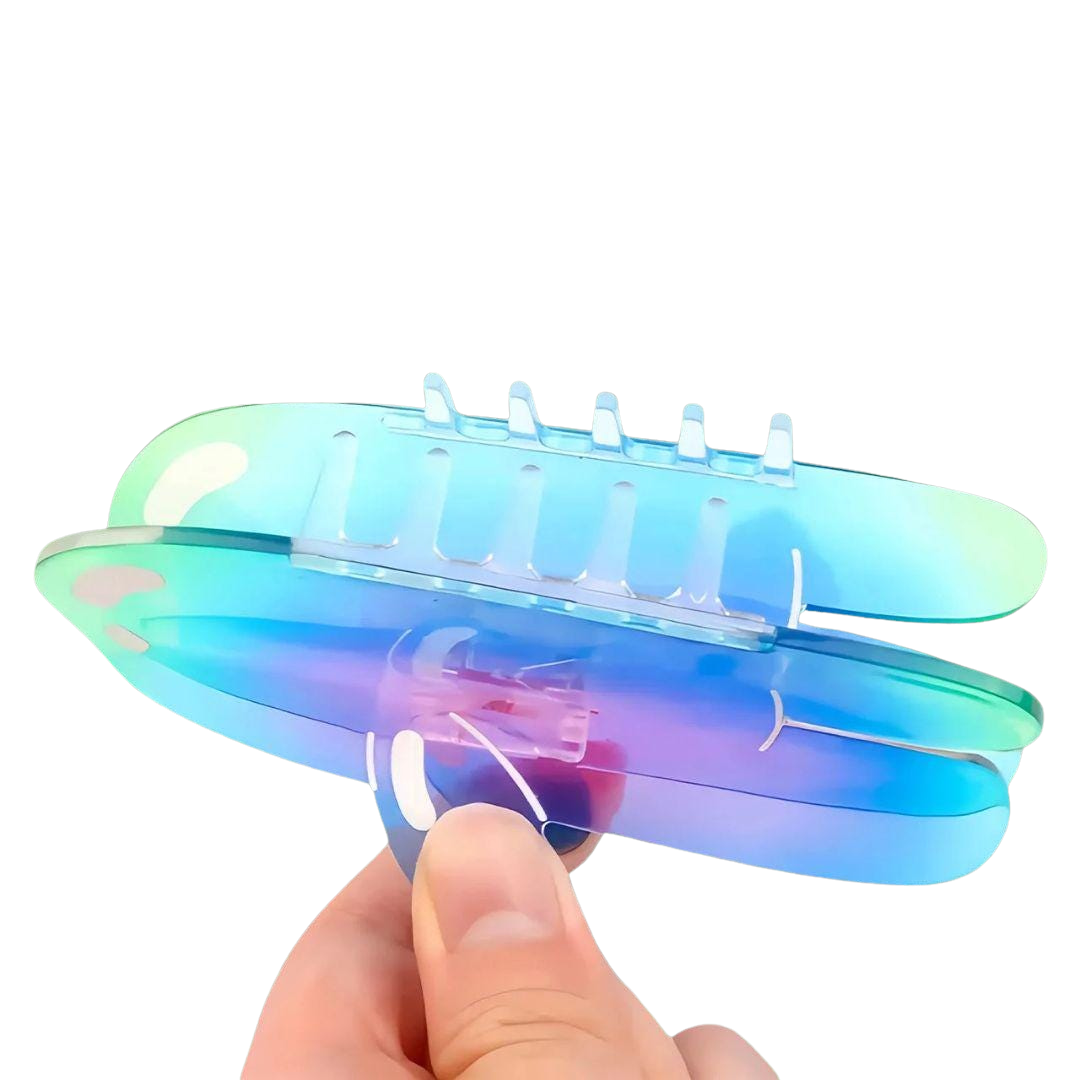 1 piece iridescent color bubble buddy hair claw clip