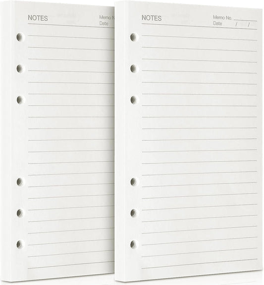 A5 6 ring journal lined paper