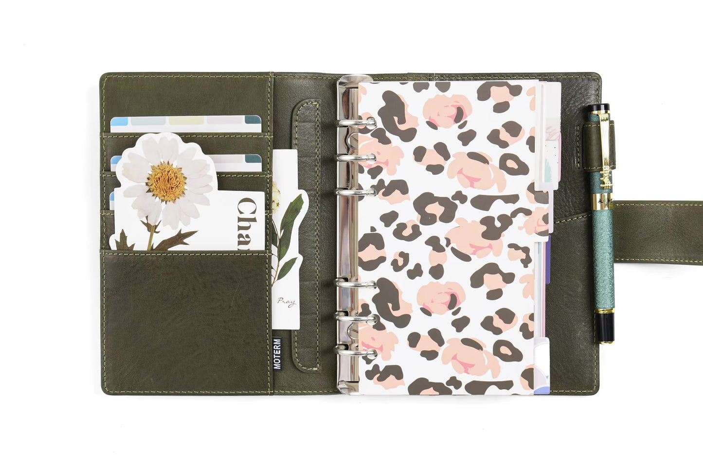 Moterm Personal Size Elite 25mm Rings Vegetable Tanned Leather Planner