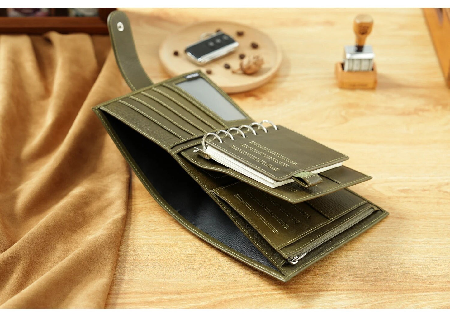 Moterm A7 Pocket Versa 3.0 Rings full grain Vegetable Tan Leather Journal