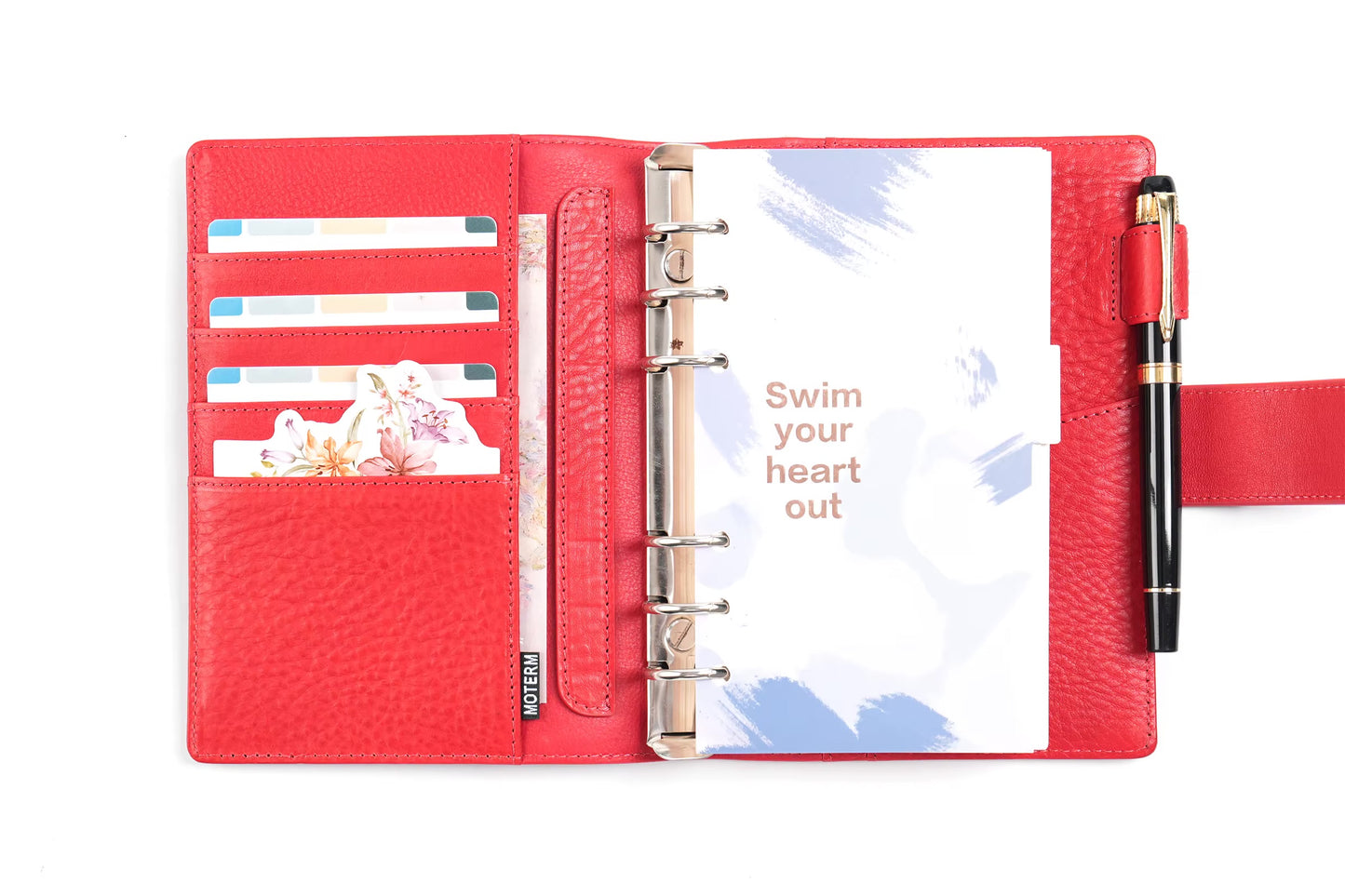 Moterm Personal Size Elite 25mm Rings Vegetable Tanned Leather Planner