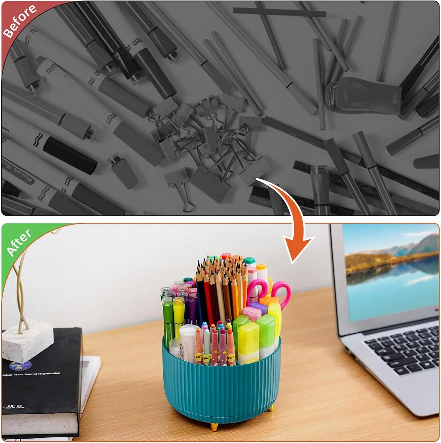 360-Degree Rotating Multi-Purpose Desk Organizer