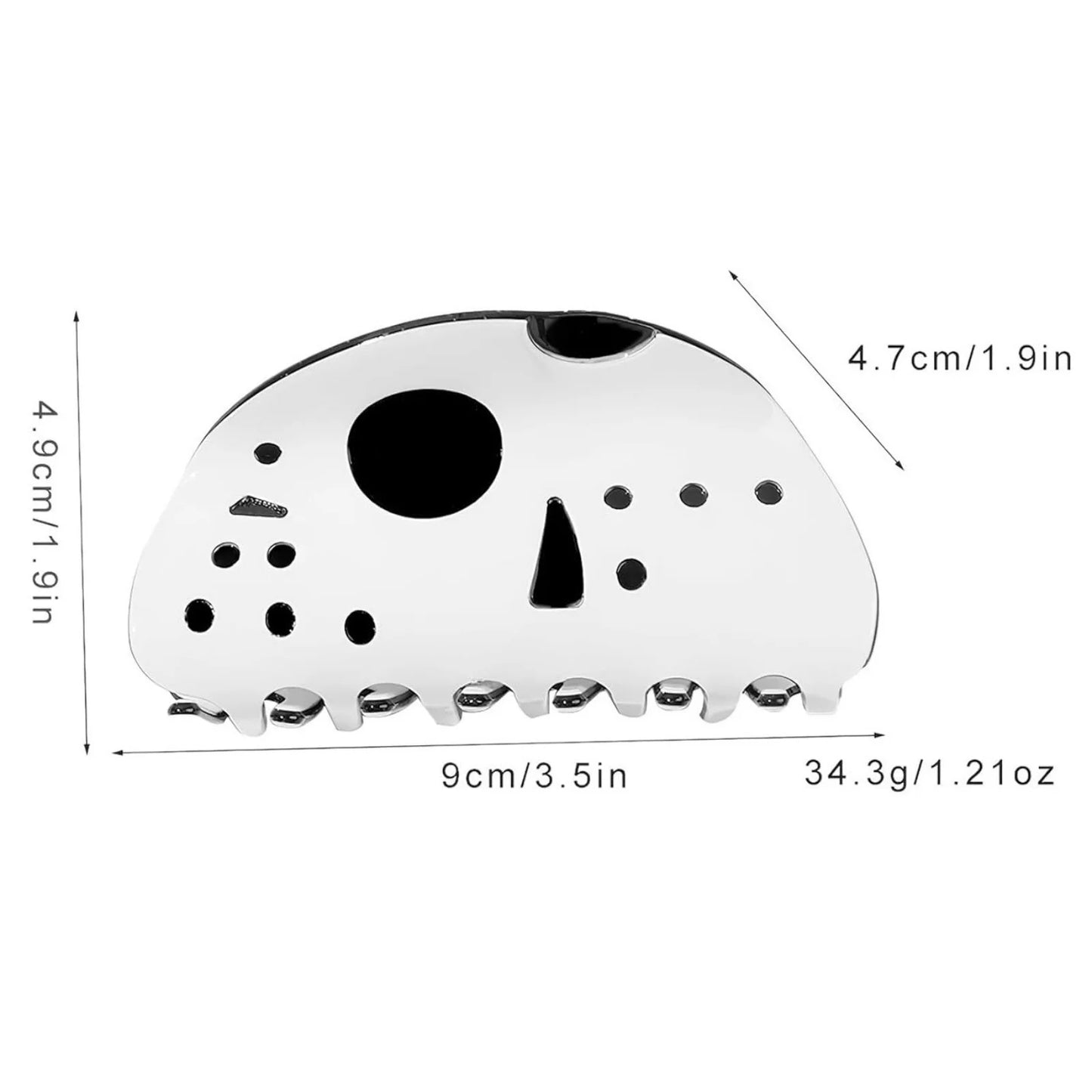 Ghostface/jason mask hair claw clip