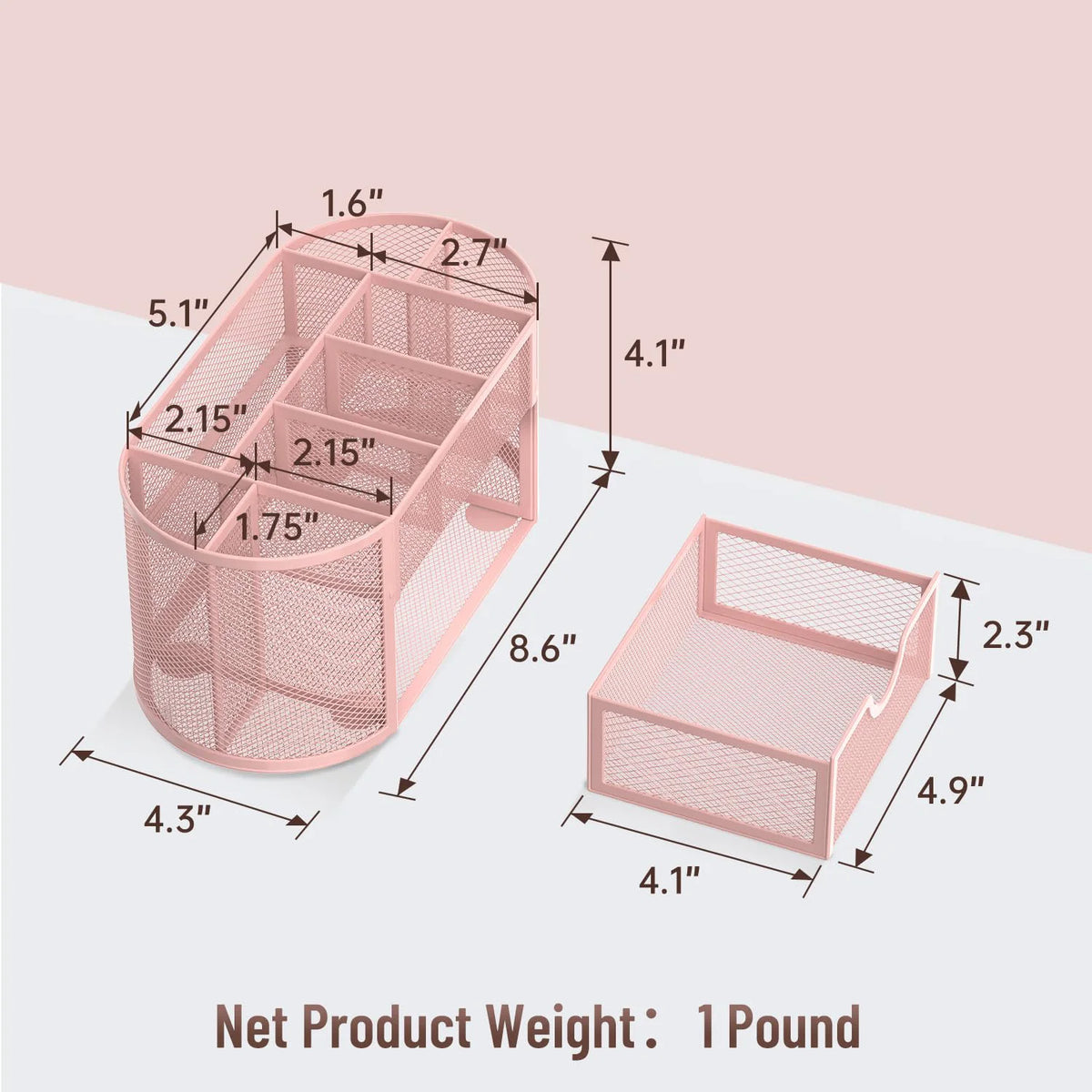 Mesh oval Desk Organizer