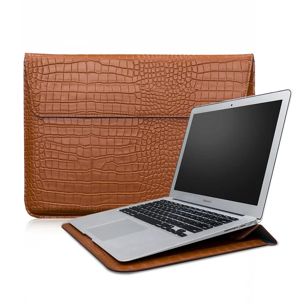 PU Croc Leather laptop Case Bag