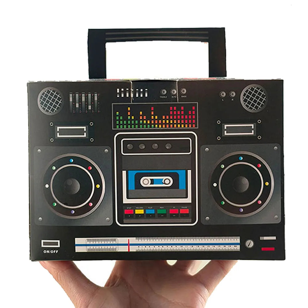 6/12/24pcs 80s 90s Novelty Boombox party Favor Boxes