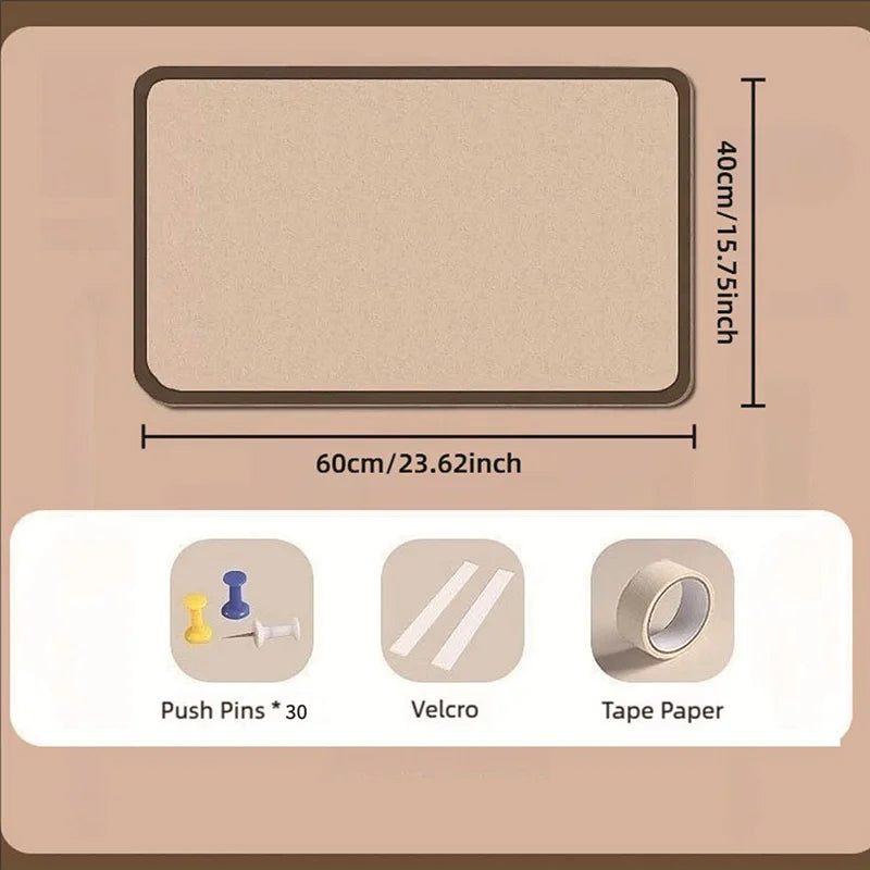 Large Felt Wall Multipurpose Bulletin Board