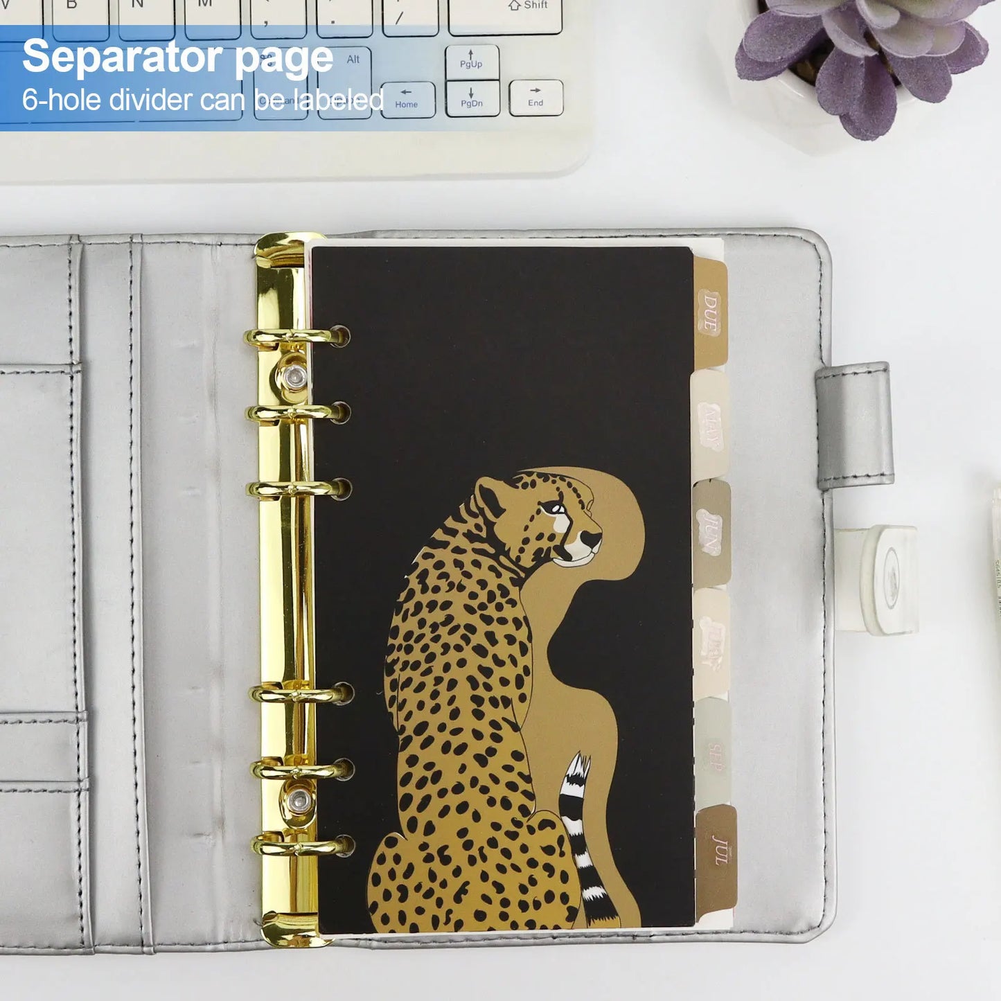A6/personal Leopard Paper Index inserts