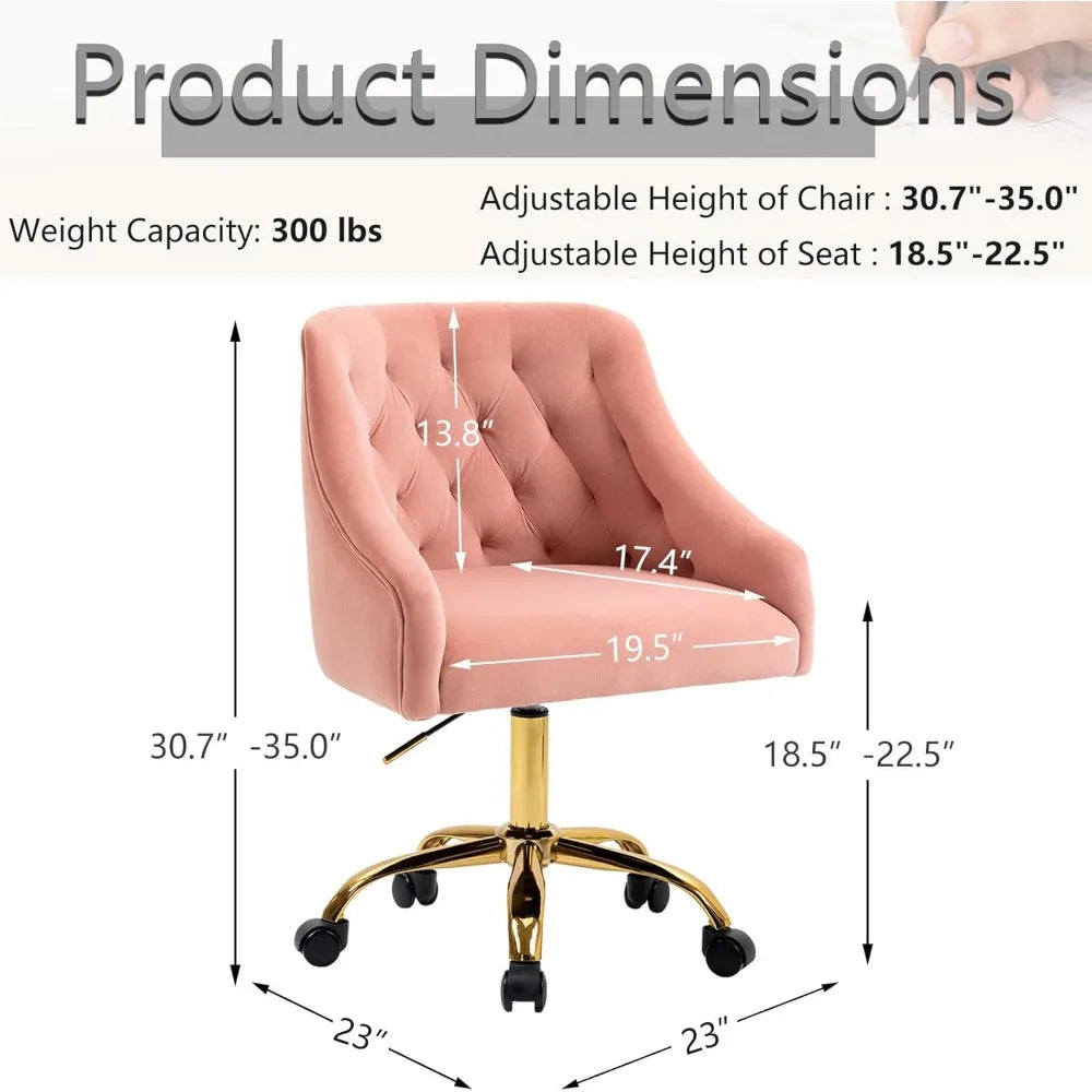 Home Office Desk Chair Modern Velvet