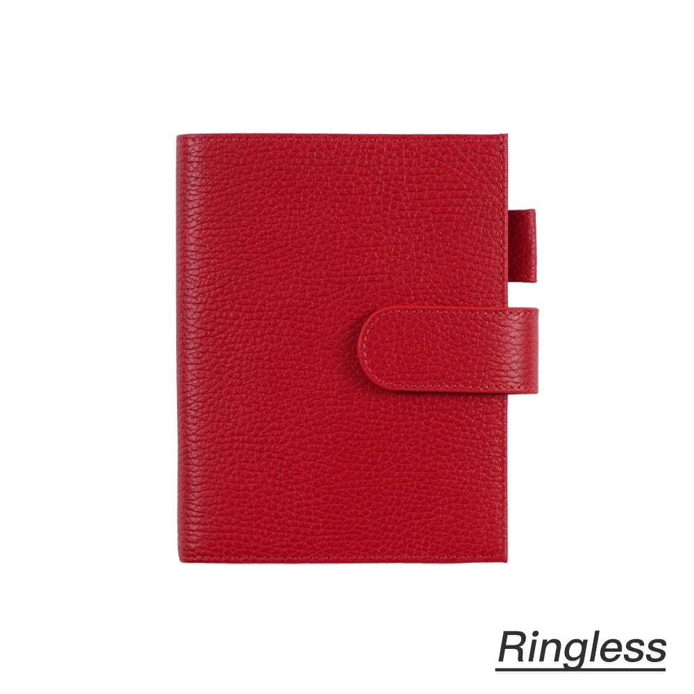 Moterm Firm Pebbled Grain Leather Cherry Red journals
