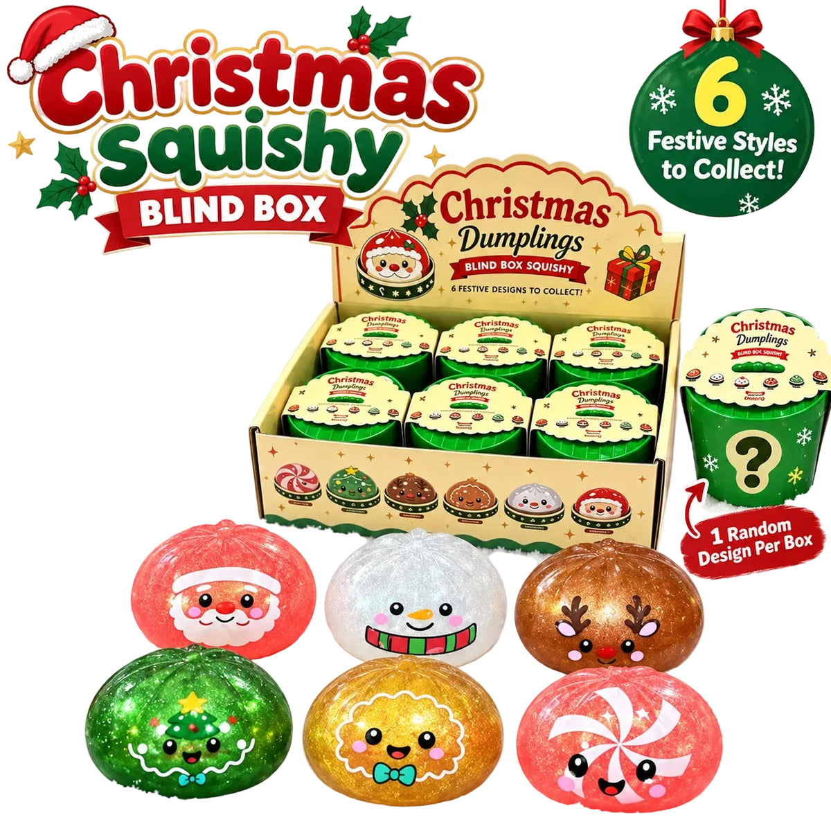Christmas Dumpling Squishy Blind Box