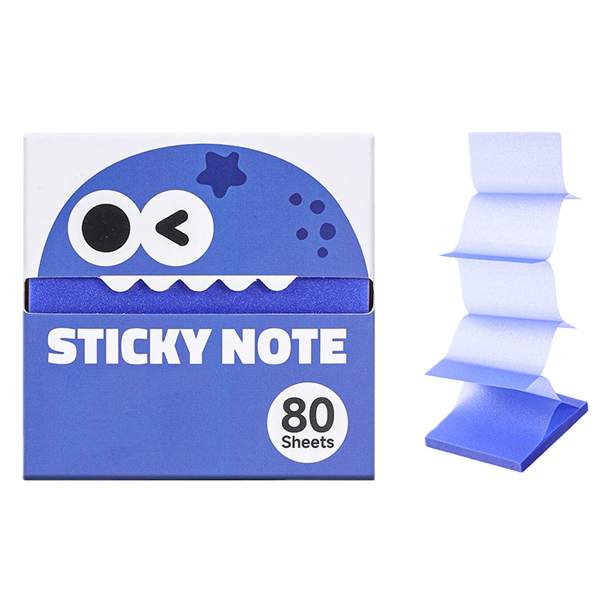 80 Sheets Clear colored shimmer Sticky Notes