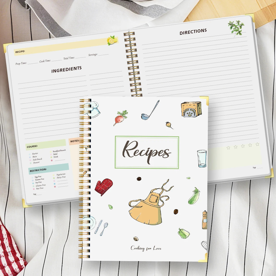 Hardcover 80 page Recipe Book