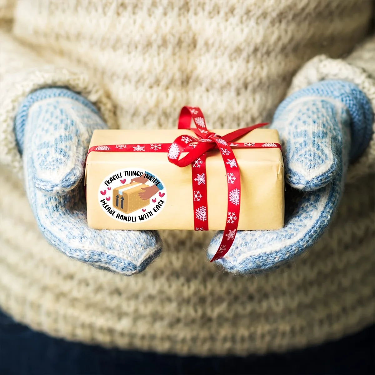 200 fragile business mailing stickers