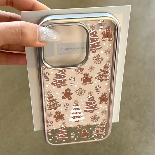 Christmas Tree Gingerbread Man Phone Case For iPhone