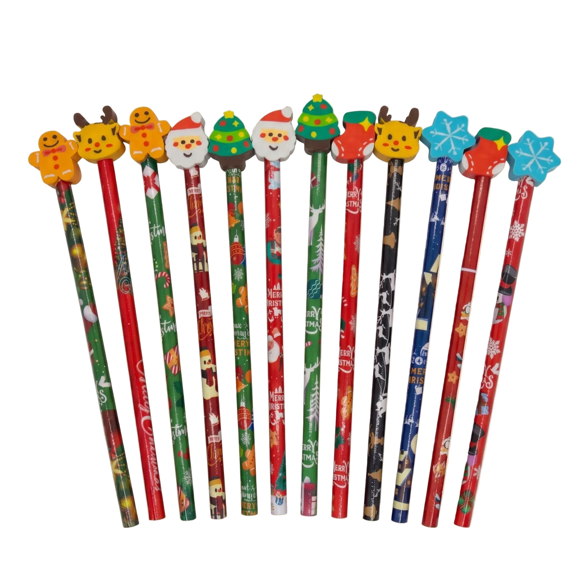 12pcs Christmas Pencils Set
