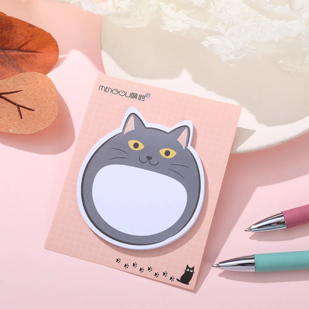 30 Sheets Kawaii Chubby Cat Sticky Notes