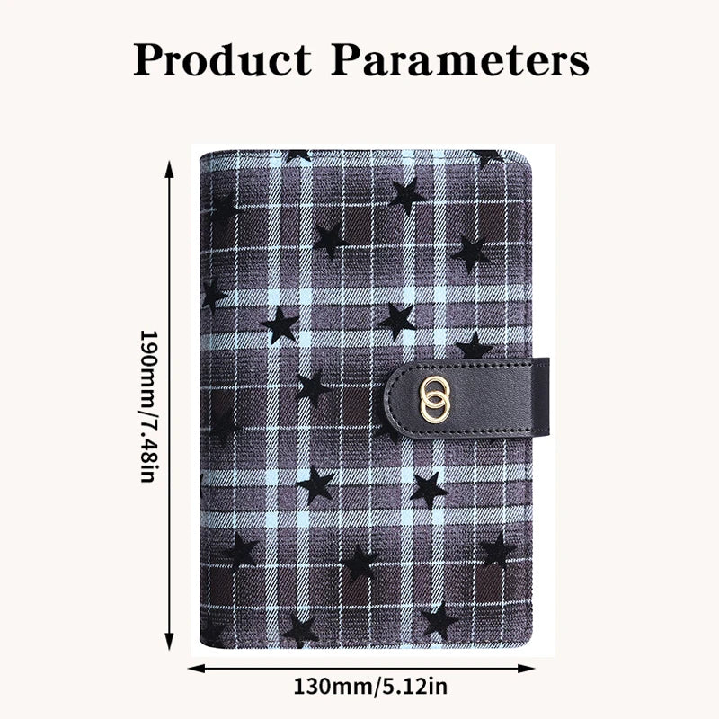 Star Grid Plaid A6 Binder