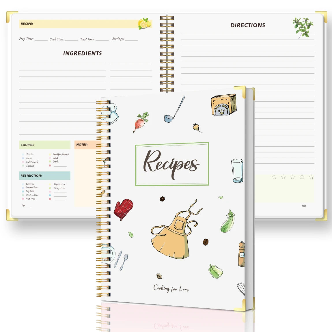 Hardcover 80 page Recipe Book