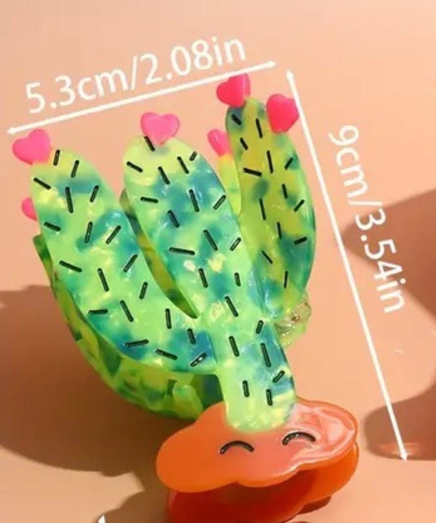 1 piece cactus hair claw clip