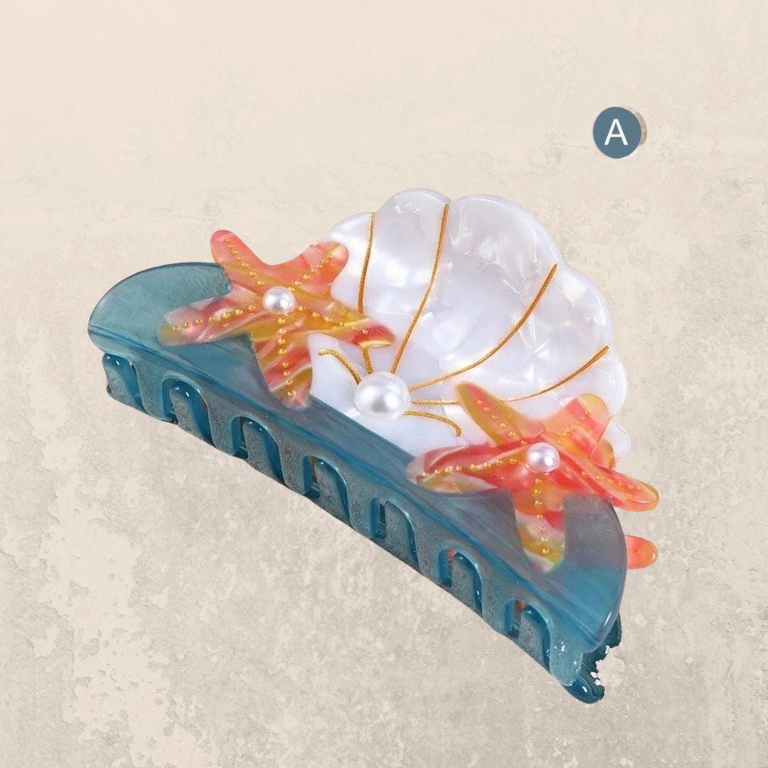 1 piece sea shell hair claw clip