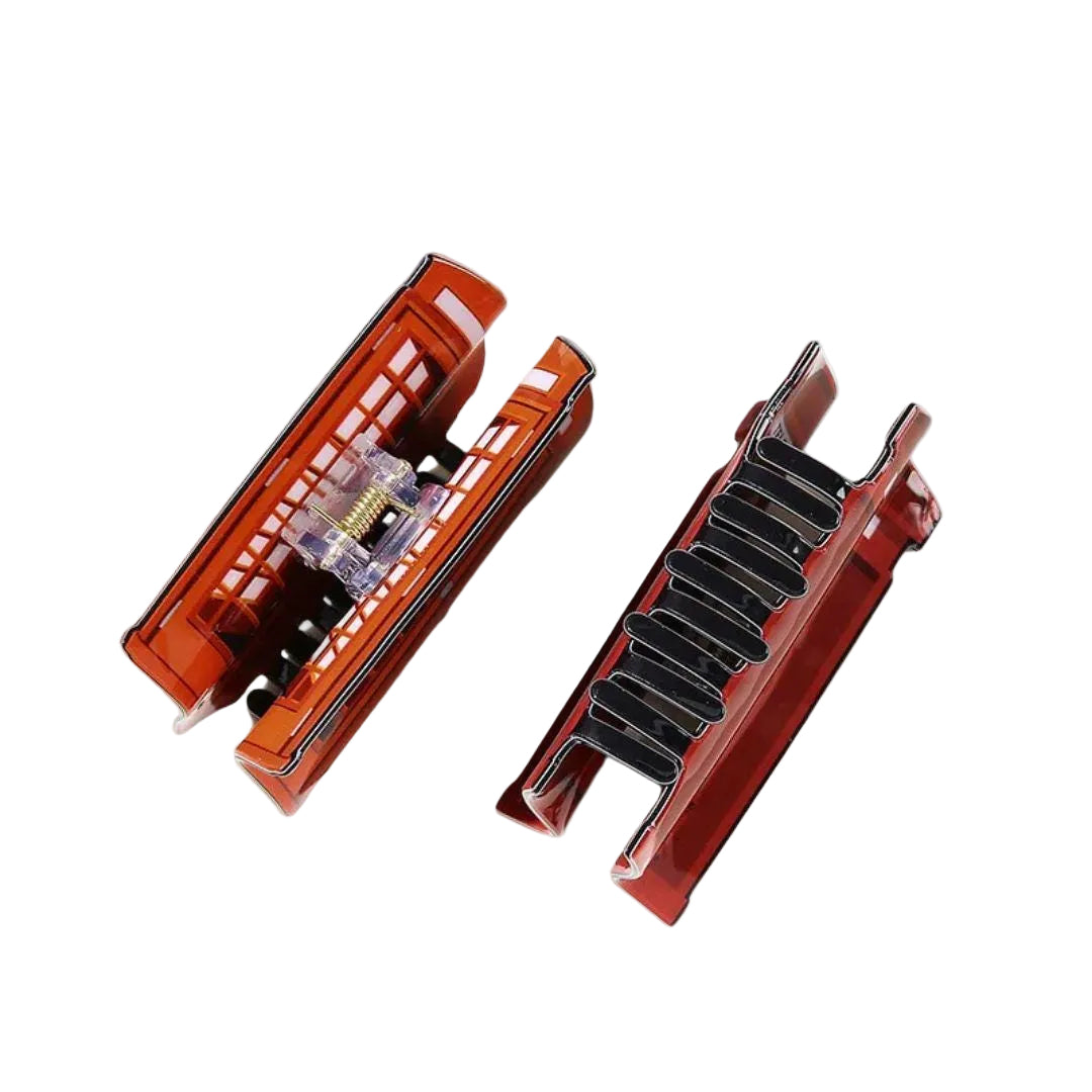 1 piece telephone booth hair claw clip