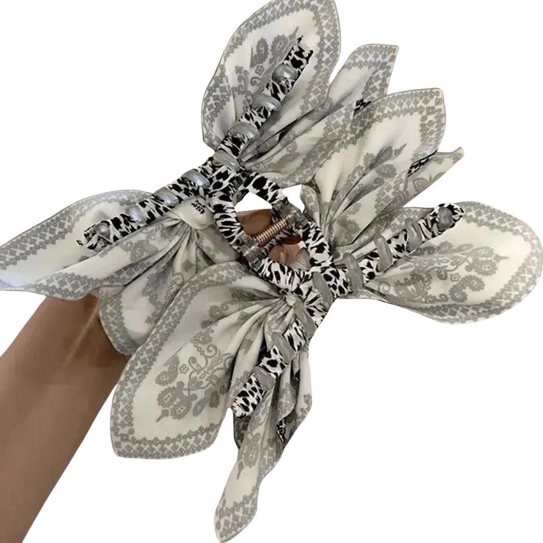 Boho Bow Bandana Hair Claw Clip