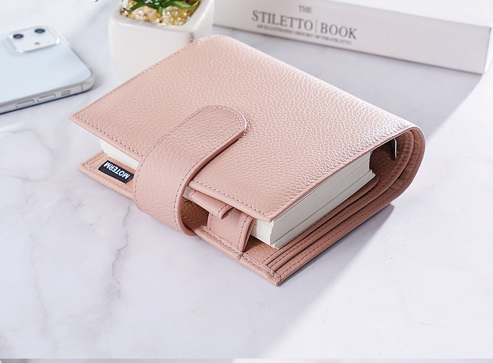 A7 2.0 Yellow Regular Moterm Litchi Pebbled Leather6 Ring Binderpocket  Rings Plannera7 Notebookmini Agendadiary Journal 