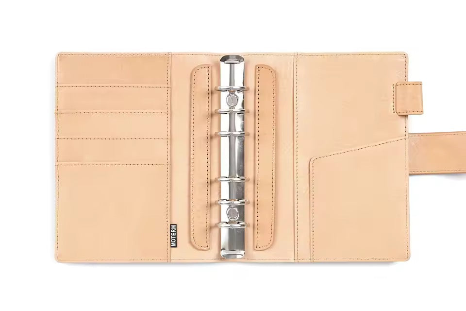 Moterm A6 Size Elite Vegetable Tanned leather Rings Planner