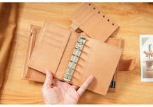 Load image into Gallery viewer, Moterm A7 Pocket Versa 3.0 Rings full grain Vegetable Tan Leather Journal