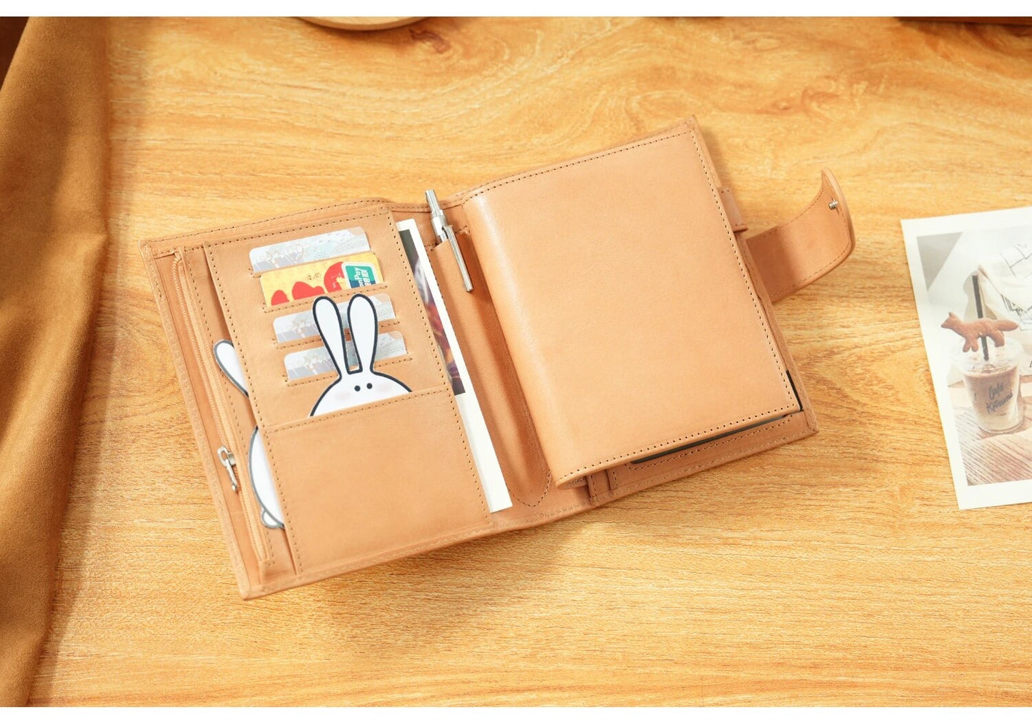 Moterm A7 Pocket Versa 3.0 Rings full grain Vegetable Tan Leather Journal