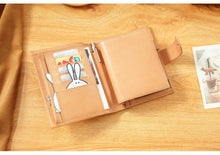 Load image into Gallery viewer, Moterm A7 Pocket Versa 3.0 Rings full grain Vegetable Tan Leather Journal