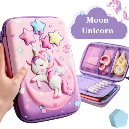 3D unicorn pencil case