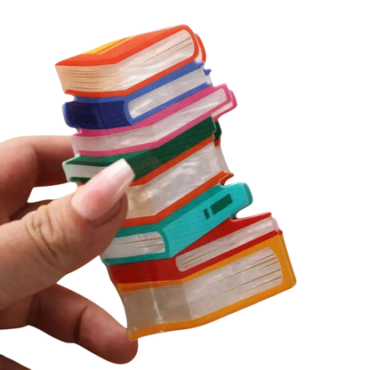 1 piece books hair claw clip