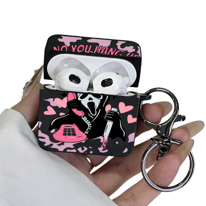 Pink Ghostface Hard Earphone Case for AirPods and Airpod pros