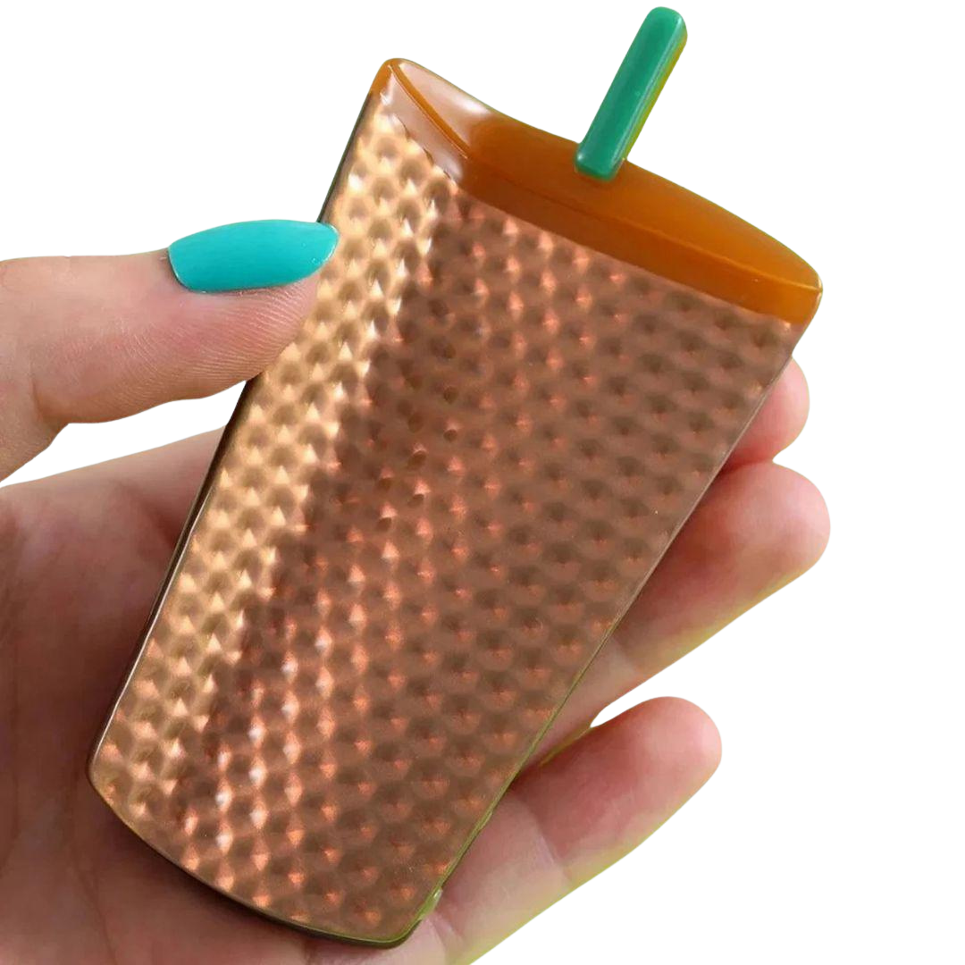 Coffee cup hair claw clip