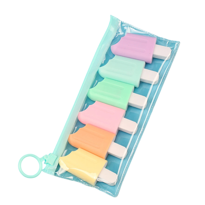 6 Pieces Ice Cream mini Highlighters
