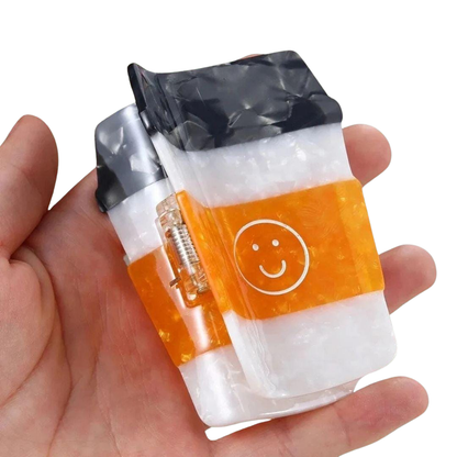 1 piece coffee cup hair claw clip