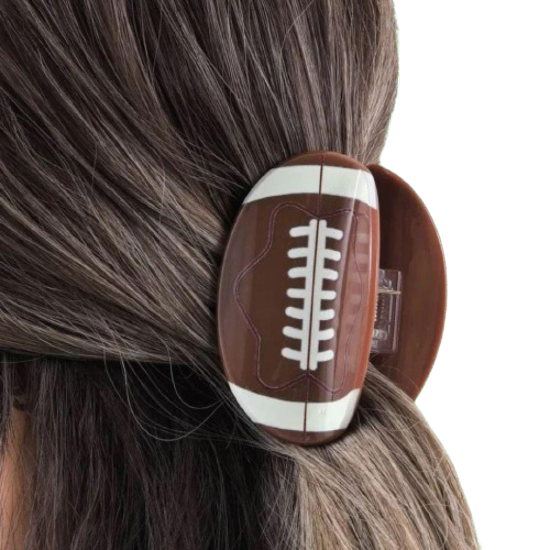 1 piece sports football, basketball, volleyball, tennis, soccer, hair claw clip