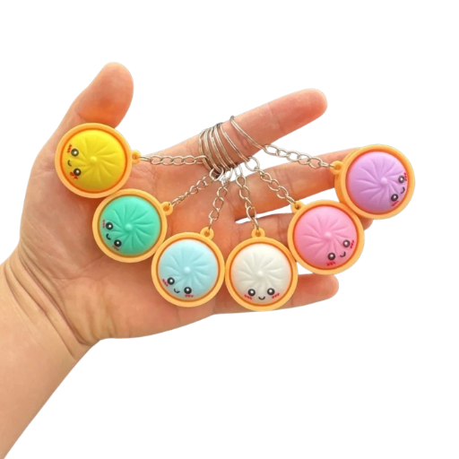 6/12/18/24Pcs Dumpling Keychains