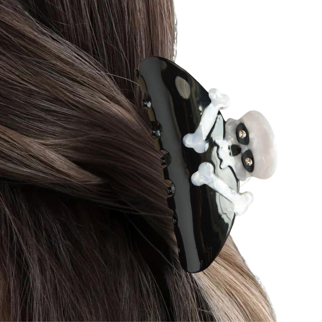 1 piece halloween skull hair claw clip