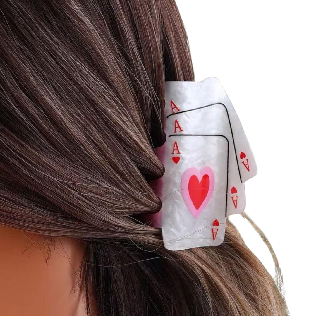 1 piece cards hair claw clip