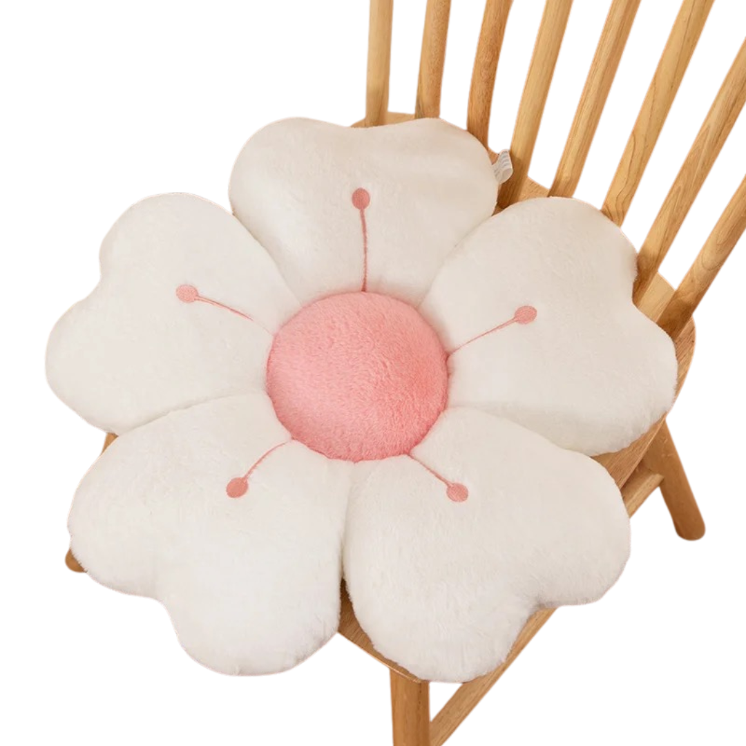 FlowerShaped Plush Throw Pillow