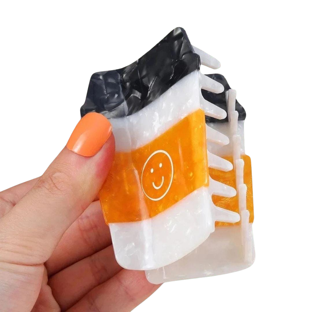 1 piece coffee cup hair claw clip