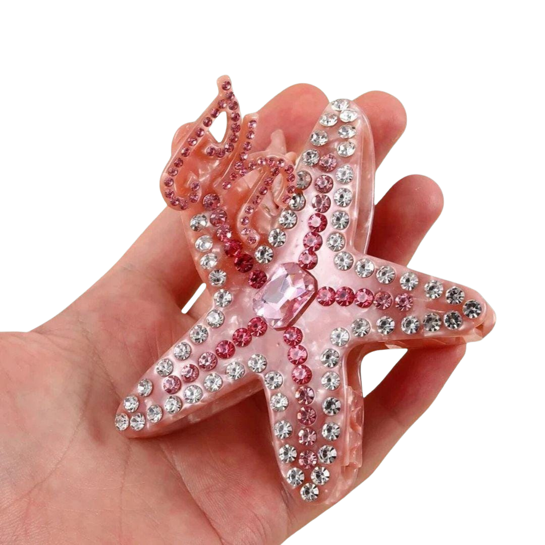 1 piece dazzled starfish hair claw clip