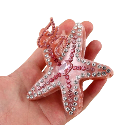 1 piece dazzled starfish hair claw clip