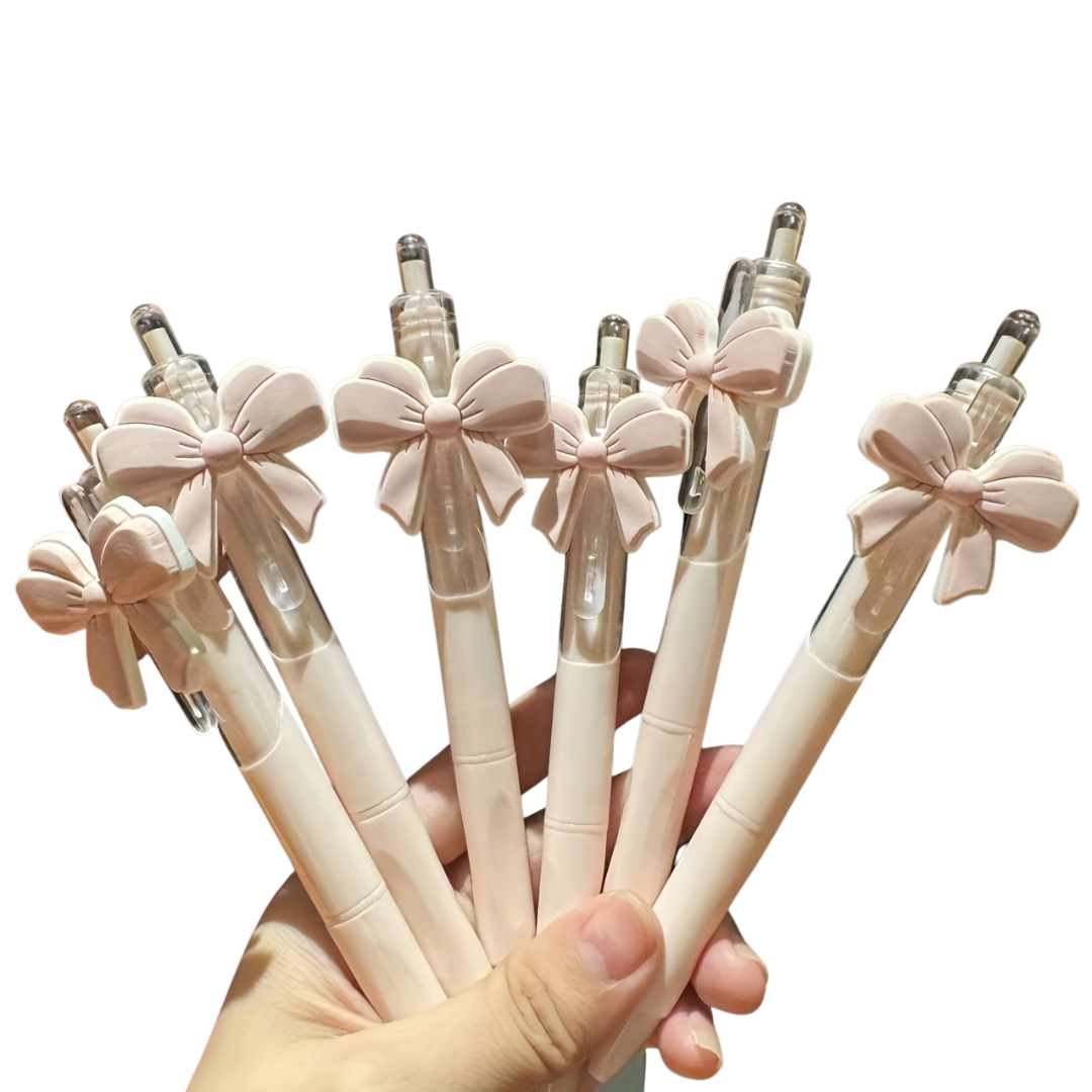 10 pcs Pink Bow Ballpoint Pens