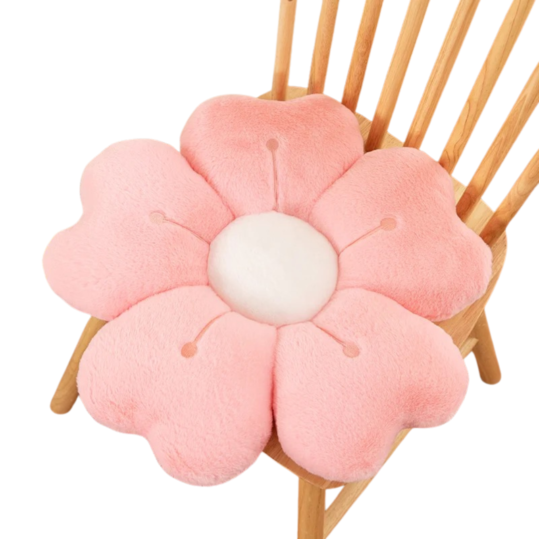FlowerShaped Plush Throw Pillow